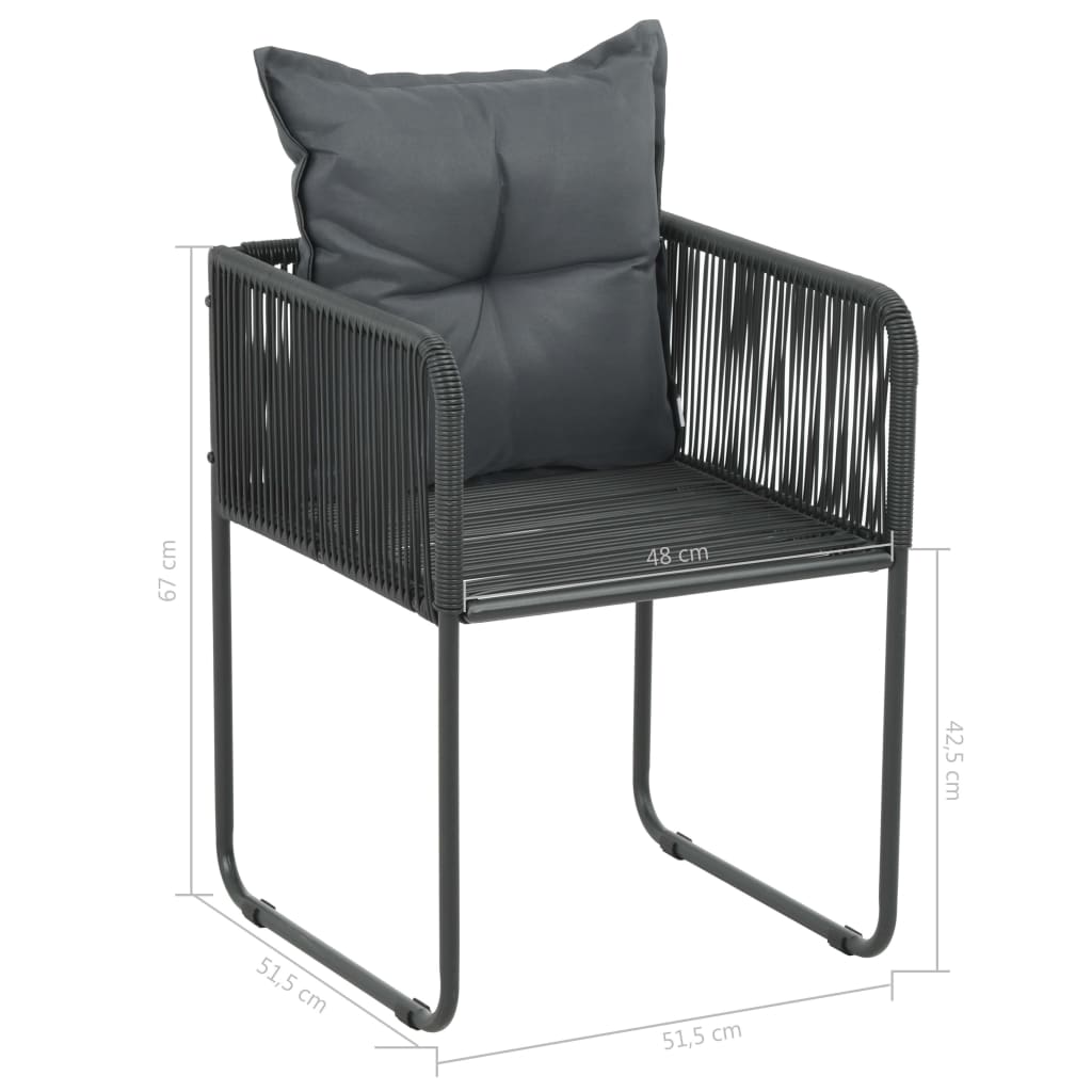 9-delige Tuinset PVC-rattan zwart en bruin is nu te koop bij PeponiXL, paradijselijk wonen!