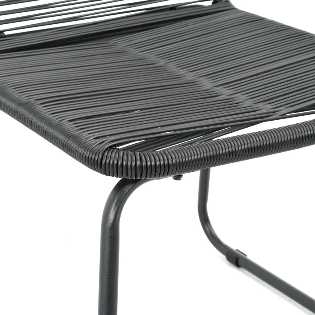 3-delige Tuinset PVC-rattan zwart is nu te koop bij PeponiXL, paradijselijk wonen!