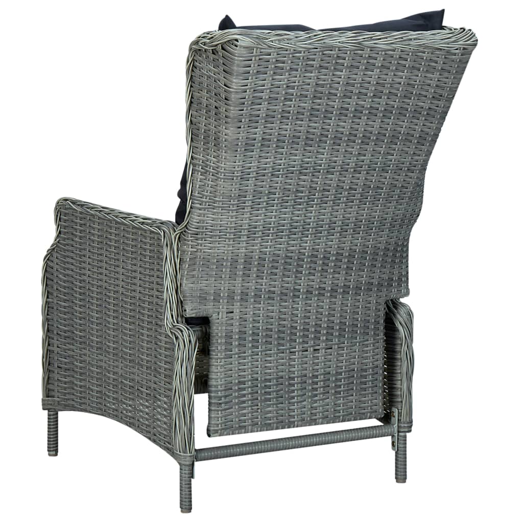 9-delige Tuinset met kussens poly rattan lichtgrijs is nu te koop bij PeponiXL, paradijselijk wonen!