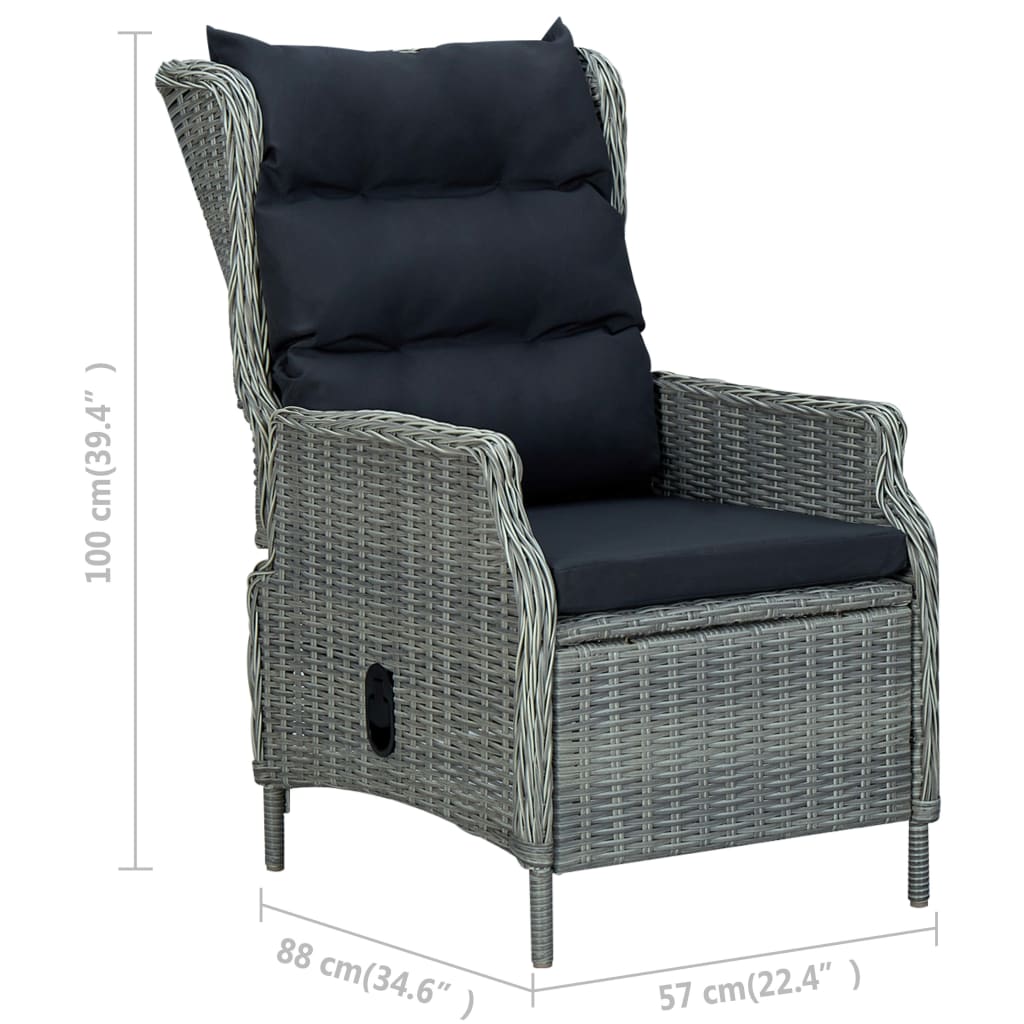 9-delige Tuinset met kussens poly rattan lichtgrijs is nu te koop bij PeponiXL, paradijselijk wonen!
