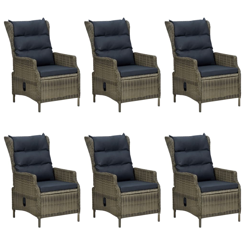 7-delige Tuinset met kussens poly rattan bruin is nu te koop bij PeponiXL, paradijselijk wonen!