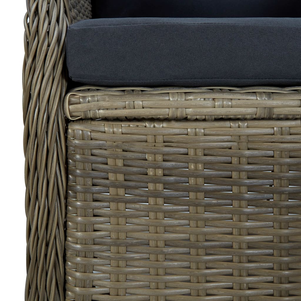 7-delige Tuinset met kussens poly rattan bruin is nu te koop bij PeponiXL, paradijselijk wonen!