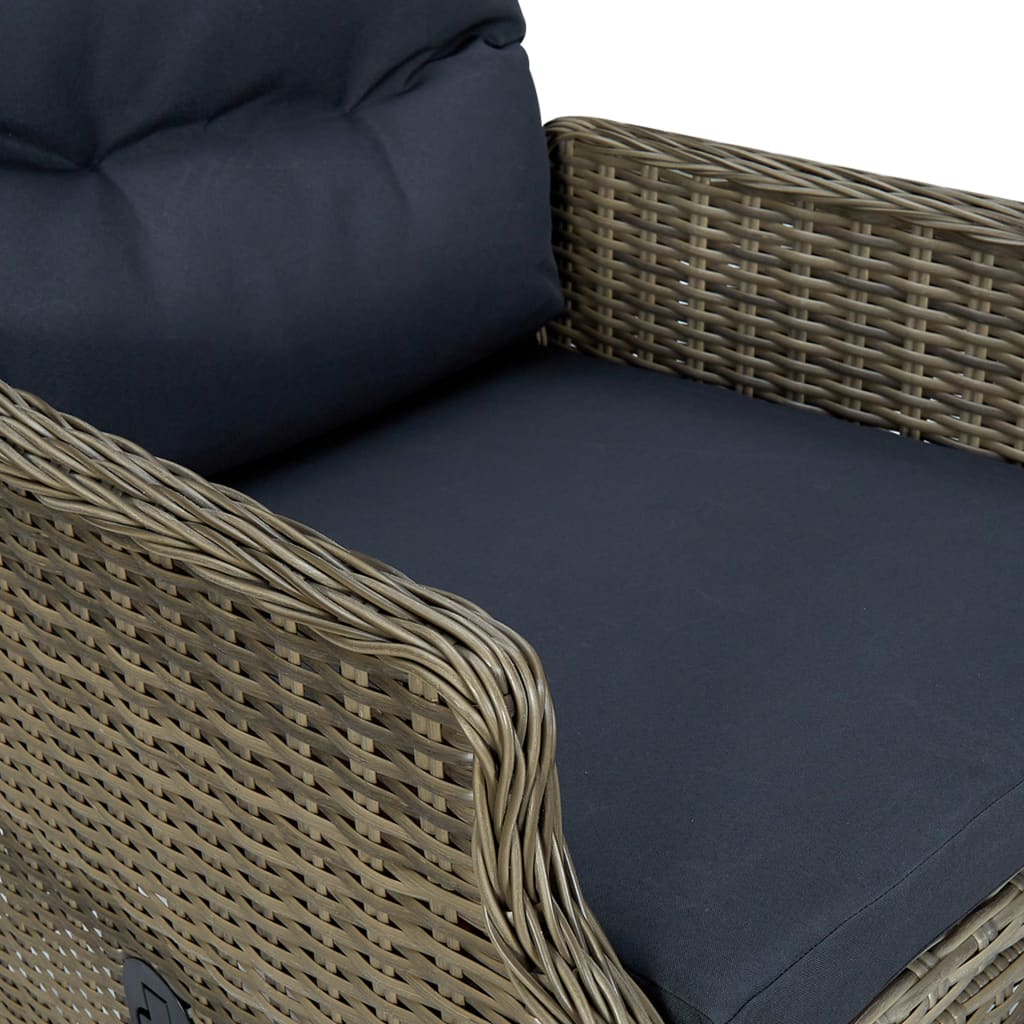 7-delige Tuinset met kussens poly rattan bruin is nu te koop bij PeponiXL, paradijselijk wonen!