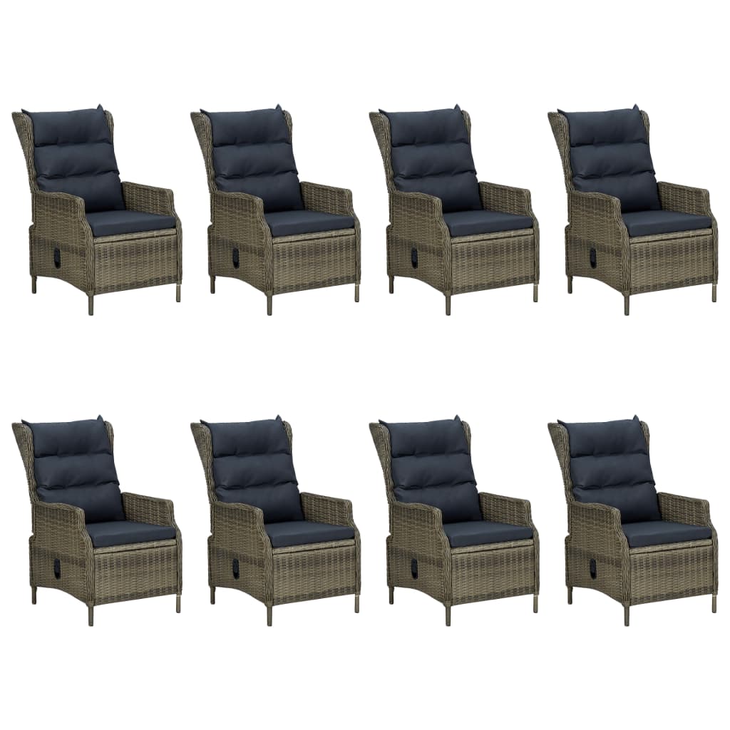 9-delige Tuinset met kussens poly rattan bruin is nu te koop bij PeponiXL, paradijselijk wonen!