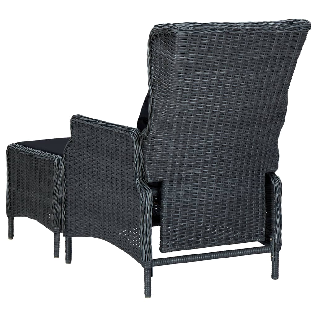 9-delige Tuinset met kussens poly rattan donkergrijs is nu te koop bij PeponiXL, paradijselijk wonen!
