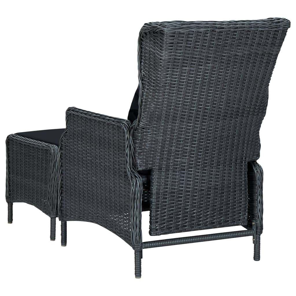 9-delige Tuinset met kussens poly rattan donkergrijs is nu te koop bij PeponiXL, paradijselijk wonen!