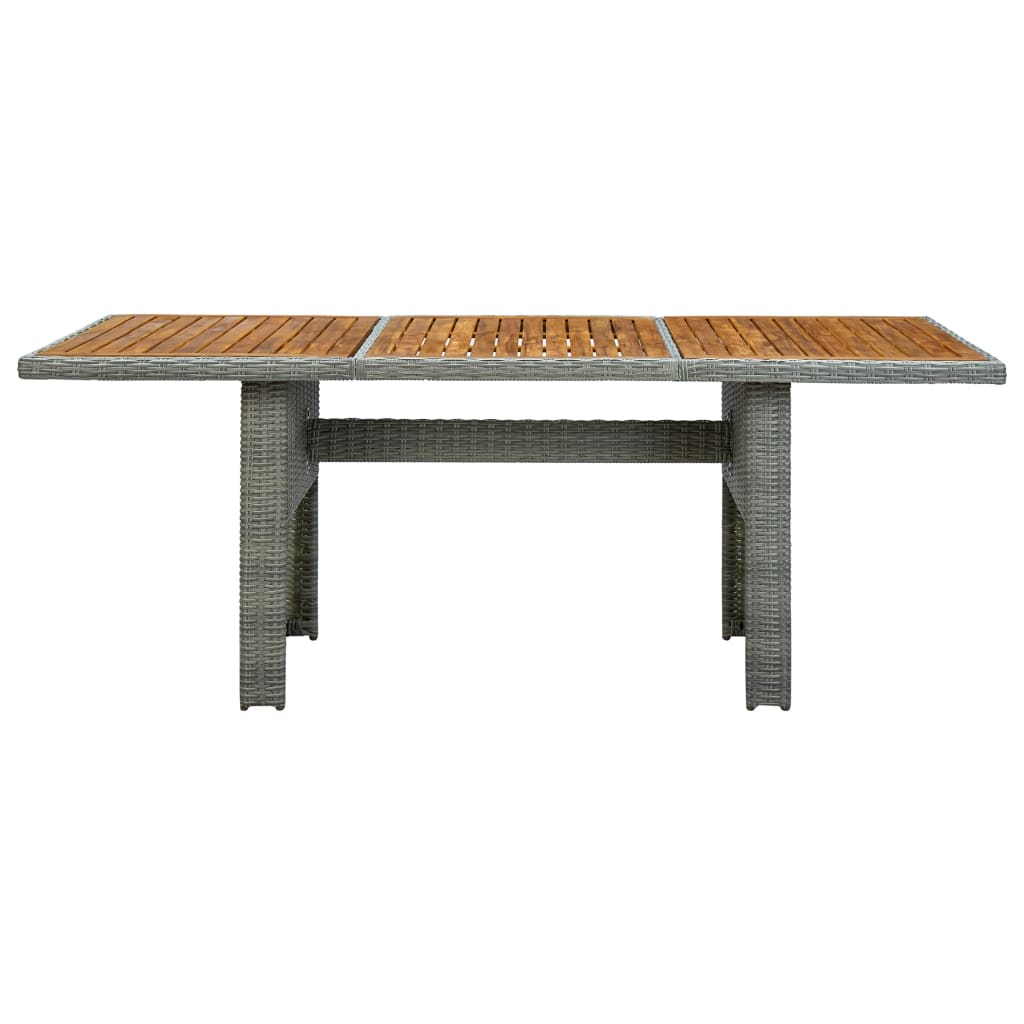 9-delige Tuinset met kussens poly rattan lichtgrijs is nu te koop bij PeponiXL, paradijselijk wonen!