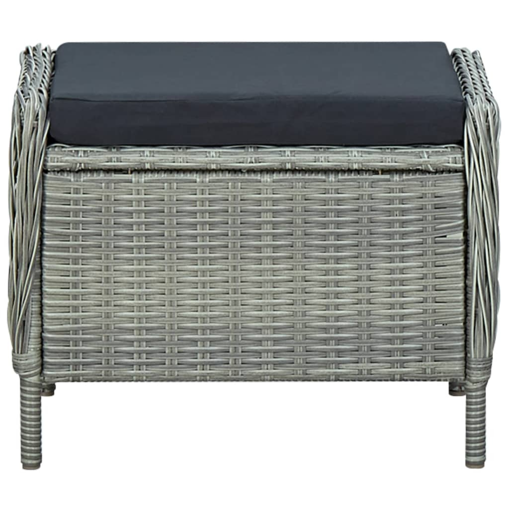 9-delige Tuinset met kussens poly rattan lichtgrijs is nu te koop bij PeponiXL, paradijselijk wonen!