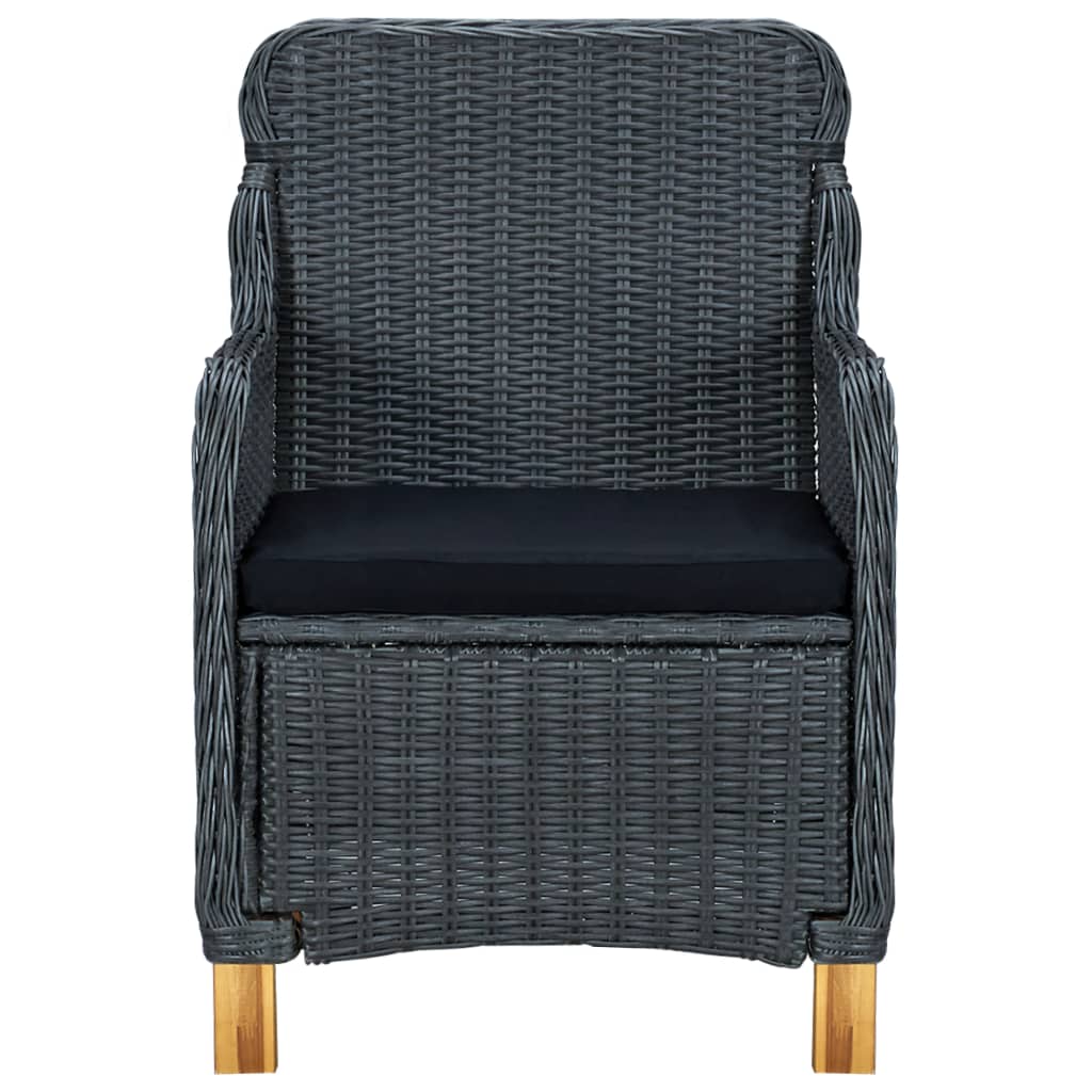 7-delige Tuinset met kussens poly rattan donkergrijs is nu te koop bij PeponiXL, paradijselijk wonen!