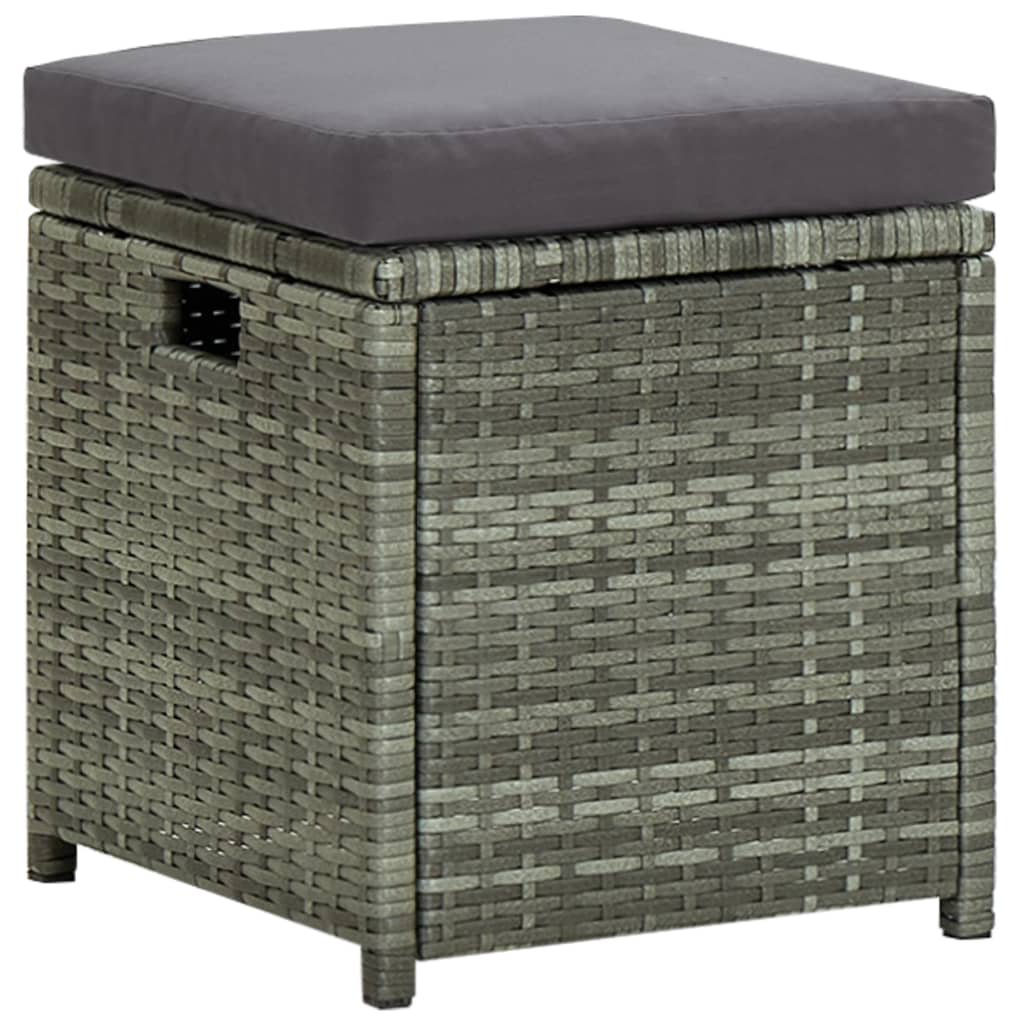 6-delige Loungeset met kussens poly rattan grijs is nu te koop bij PeponiXL, paradijselijk wonen!