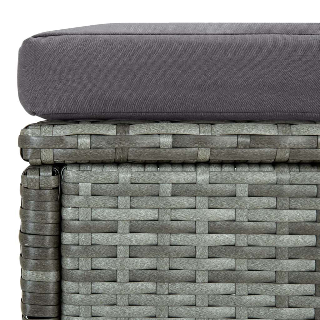 6-delige Loungeset met kussens poly rattan grijs is nu te koop bij PeponiXL, paradijselijk wonen!