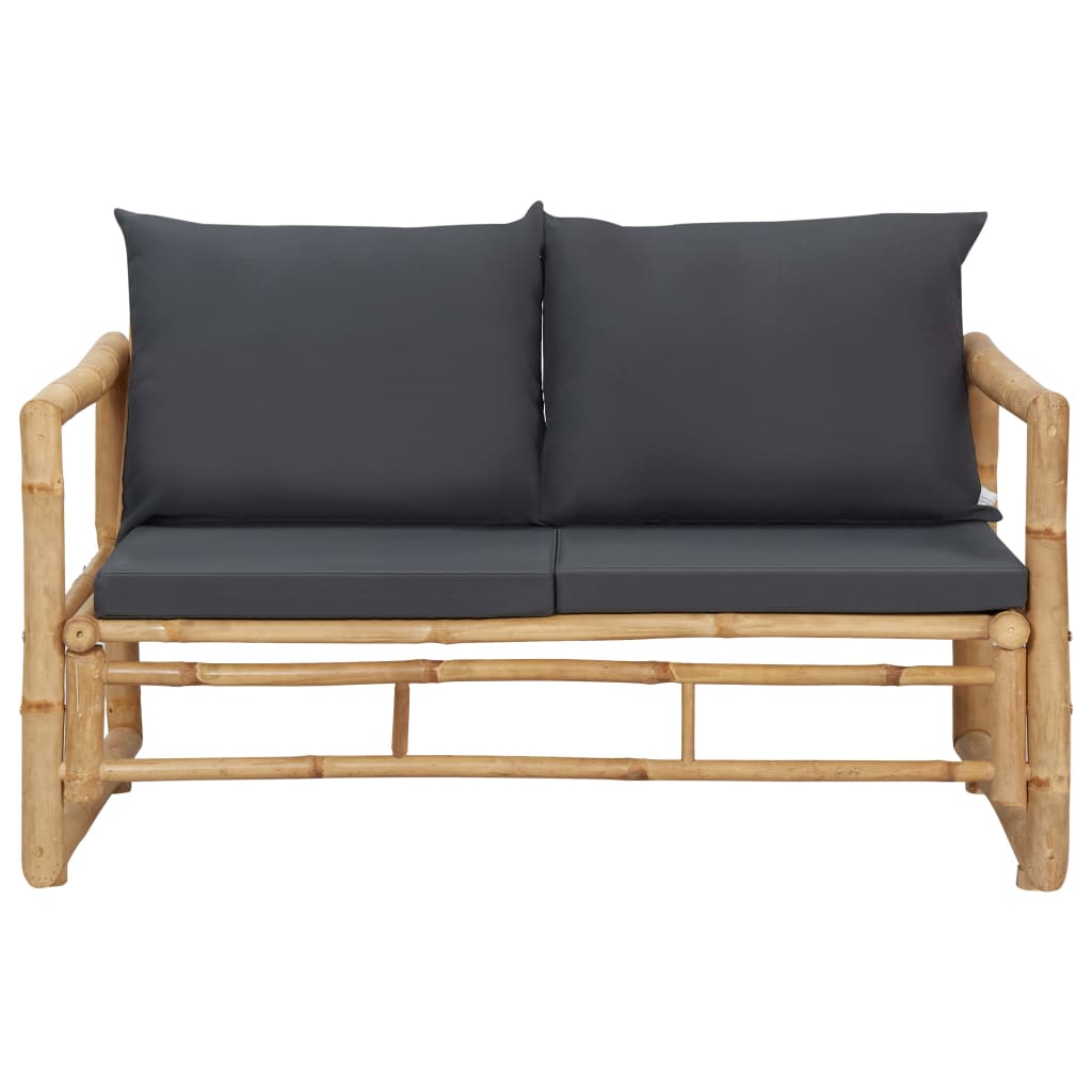 4-delige Loungeset met kussens bamboe is nu te koop bij PeponiXL, paradijselijk wonen!