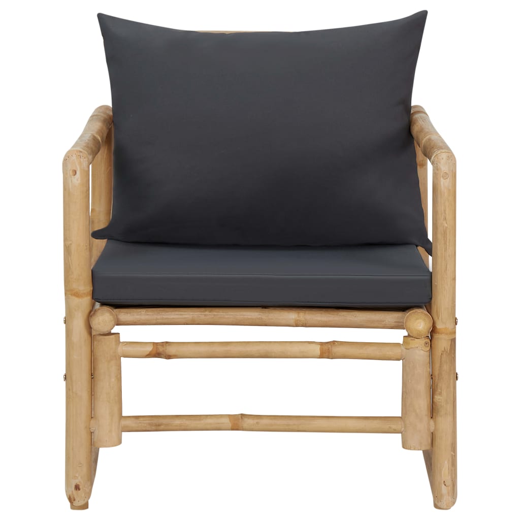 4-delige Loungeset met kussens bamboe is nu te koop bij PeponiXL, paradijselijk wonen!