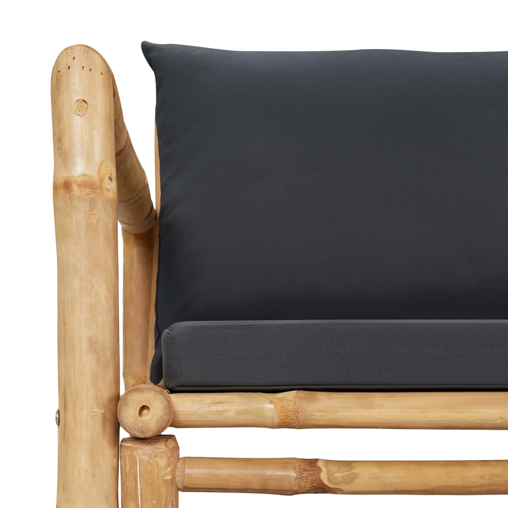 4-delige Loungeset met kussens bamboe is nu te koop bij PeponiXL, paradijselijk wonen!