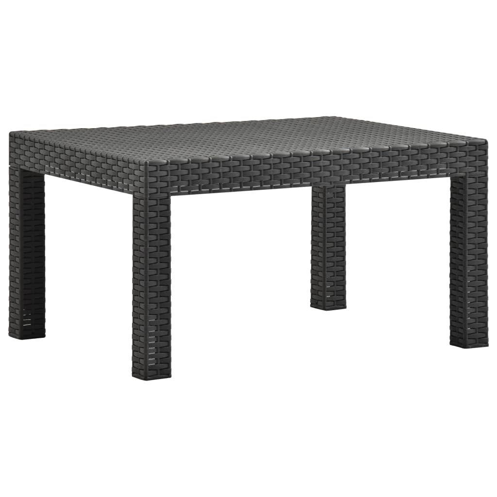 Tuintafel 58x58x41 cm PP rattan antracietkleurig is nu te koop bij PeponiXL, paradijselijk wonen!