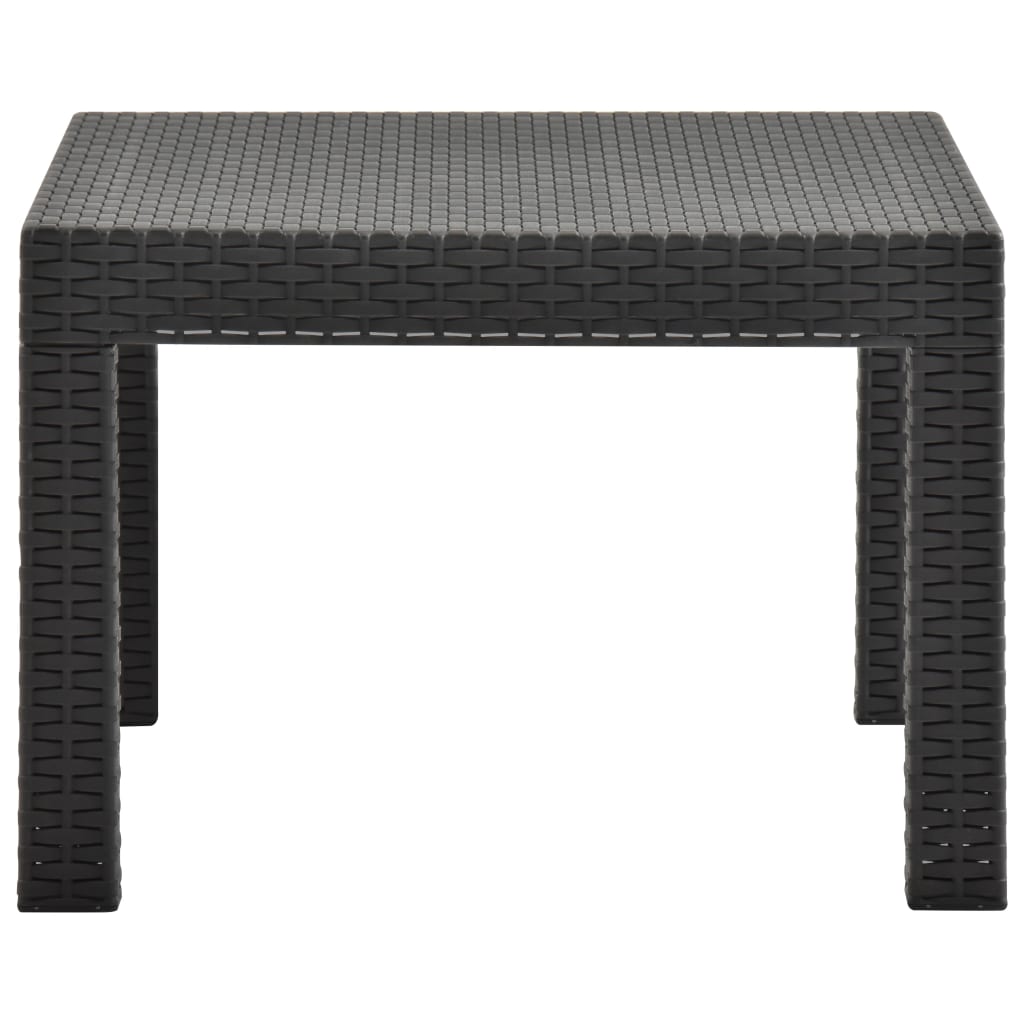 Tuintafel 58x58x41 cm PP rattan antracietkleurig is nu te koop bij PeponiXL, paradijselijk wonen!