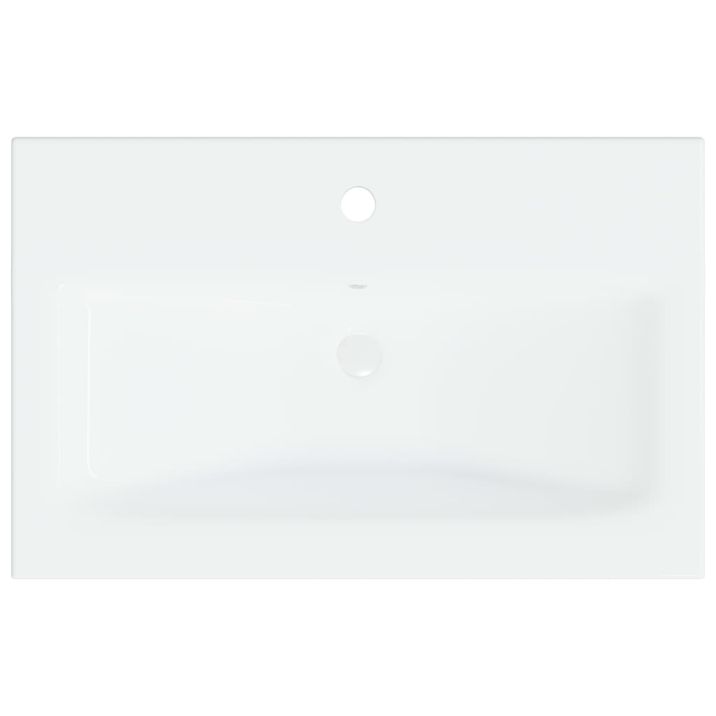 Inbouwwastafel met kraan 61x39x18 cm keramiek wit is nu te koop bij PeponiXL, paradijselijk wonen!
