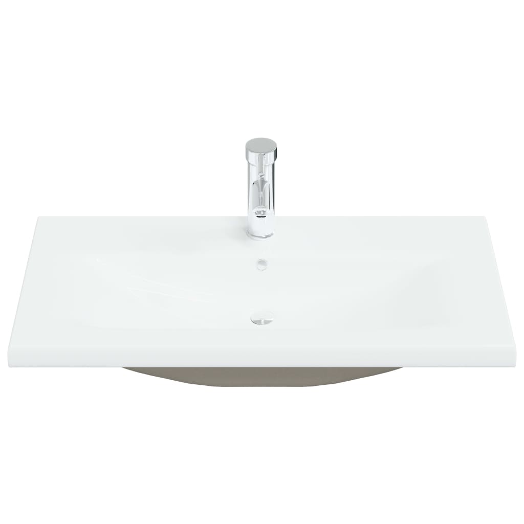 Inbouwwastafel met kraan 81x39x18 cm keramiek wit is nu te koop bij PeponiXL, paradijselijk wonen!