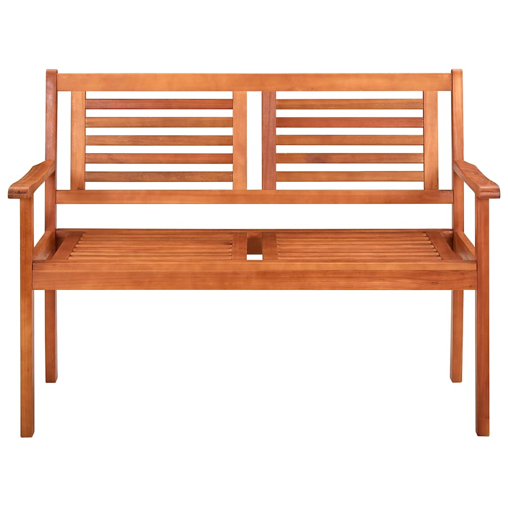 Tuinbank 2-zits met kussen 120 cm massief eucalyptushout is nu te koop bij PeponiXL, paradijselijk wonen!