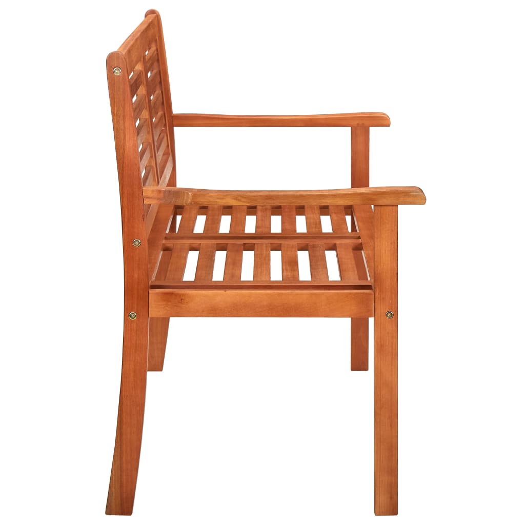 Tuinbank 2-zits met kussen 120 cm massief eucalyptushout is nu te koop bij PeponiXL, paradijselijk wonen!