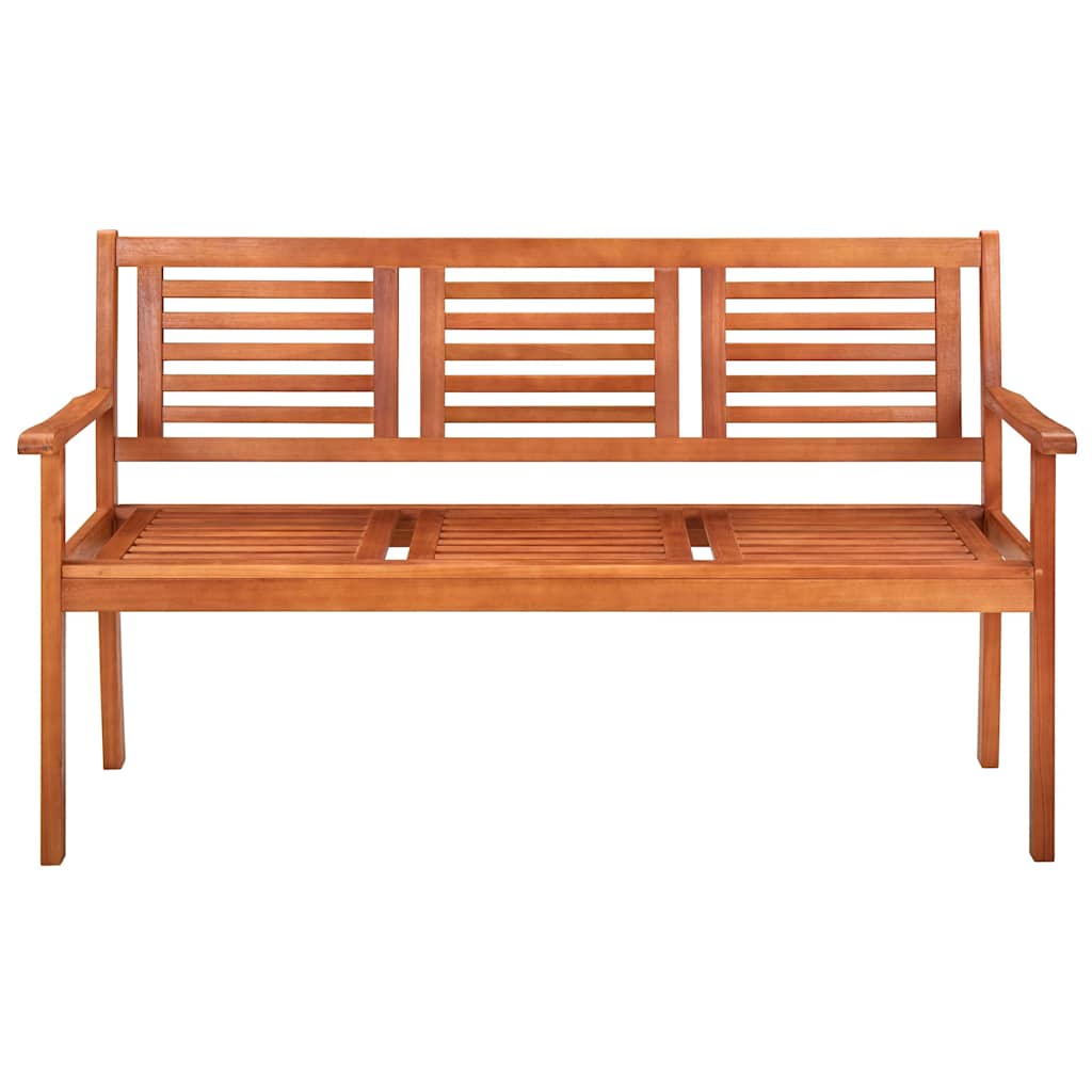 Tuinbank 3-zits met kussen 150 cm massief eucalyptushout is nu te koop bij PeponiXL, paradijselijk wonen!