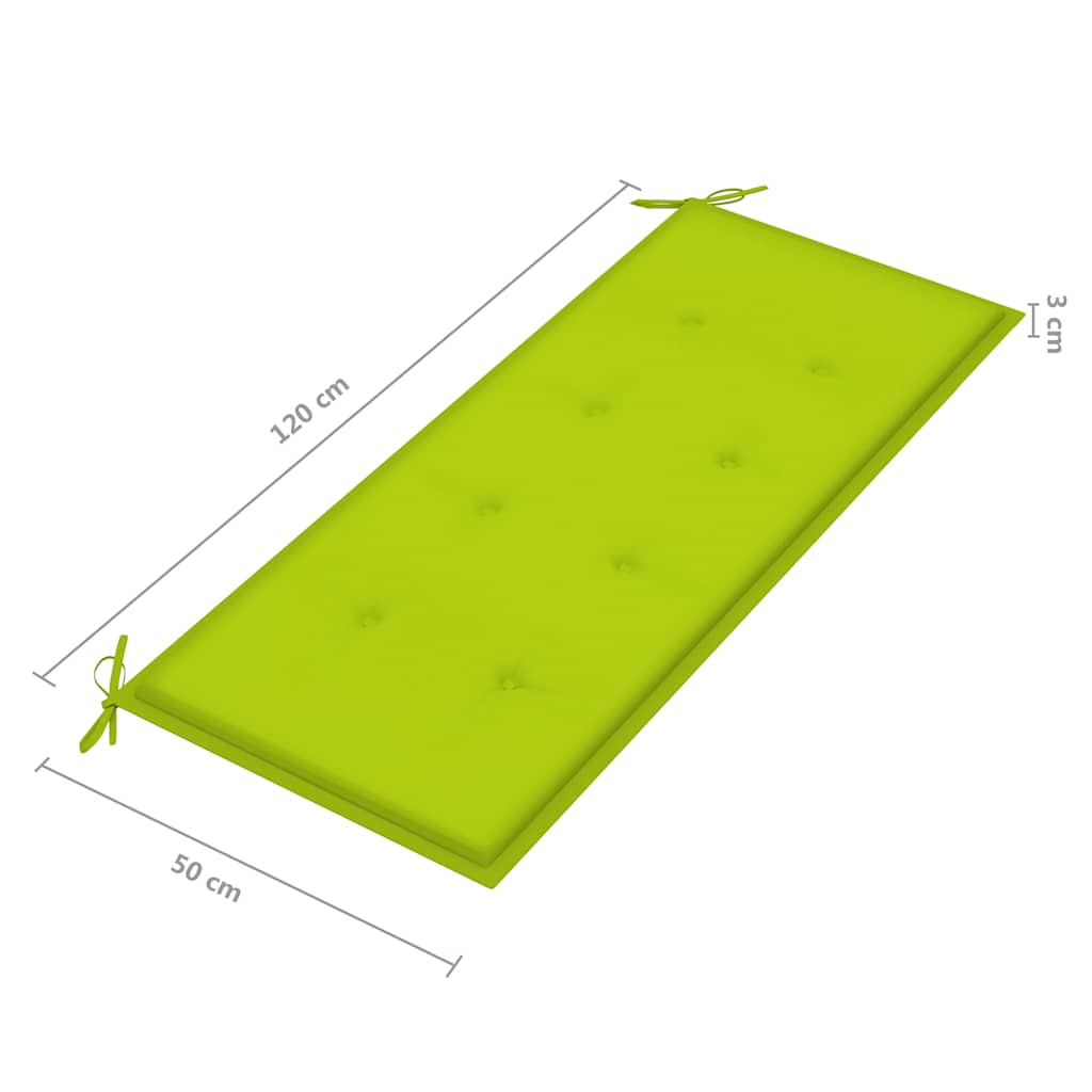 Tuinbank 2-zits met kussen 120 cm eucalyptushout grijs
