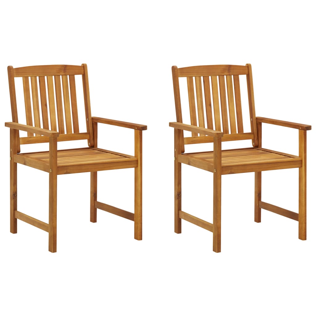 Tuinstoelen 2 st met kussens massief acaciahout is nu te koop bij PeponiXL, paradijselijk wonen!