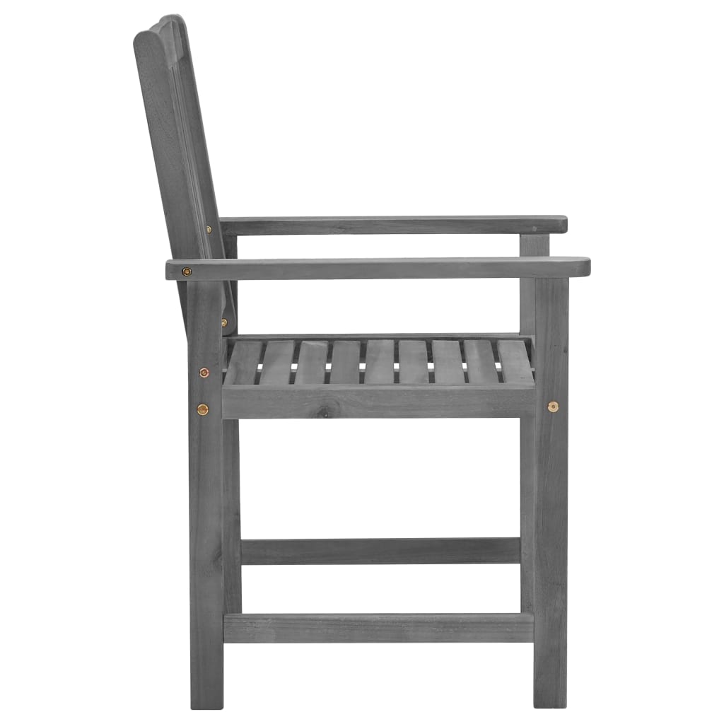 Tuinstoelen 4 st met kussens massief acaciahout grijs is nu te koop bij PeponiXL, paradijselijk wonen!