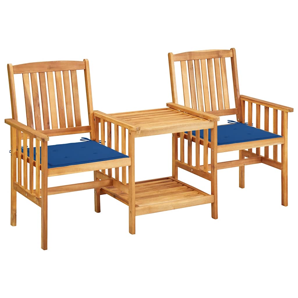 Tuinstoelen met tafeltje en kussens massief acaciahout is nu te koop bij PeponiXL, paradijselijk wonen!