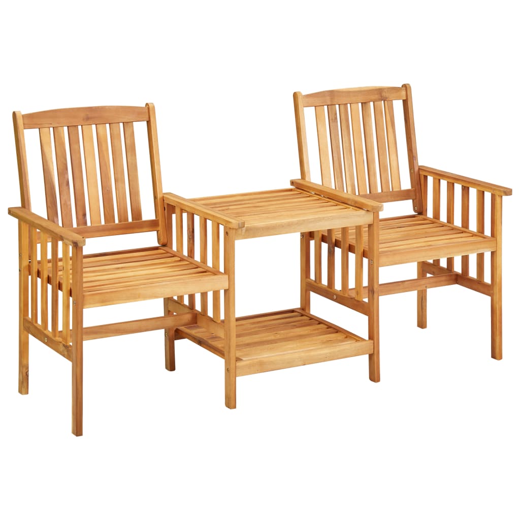 Tuinstoelen met tafeltje en kussens massief acaciahout is nu te koop bij PeponiXL, paradijselijk wonen!