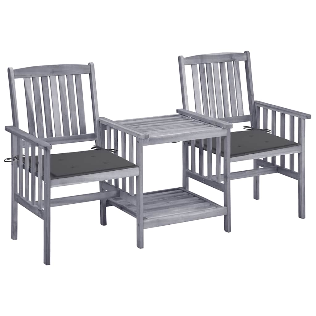 Tuinstoelen met tafeltje en kussens massief acaciahout is nu te koop bij PeponiXL, paradijselijk wonen!
