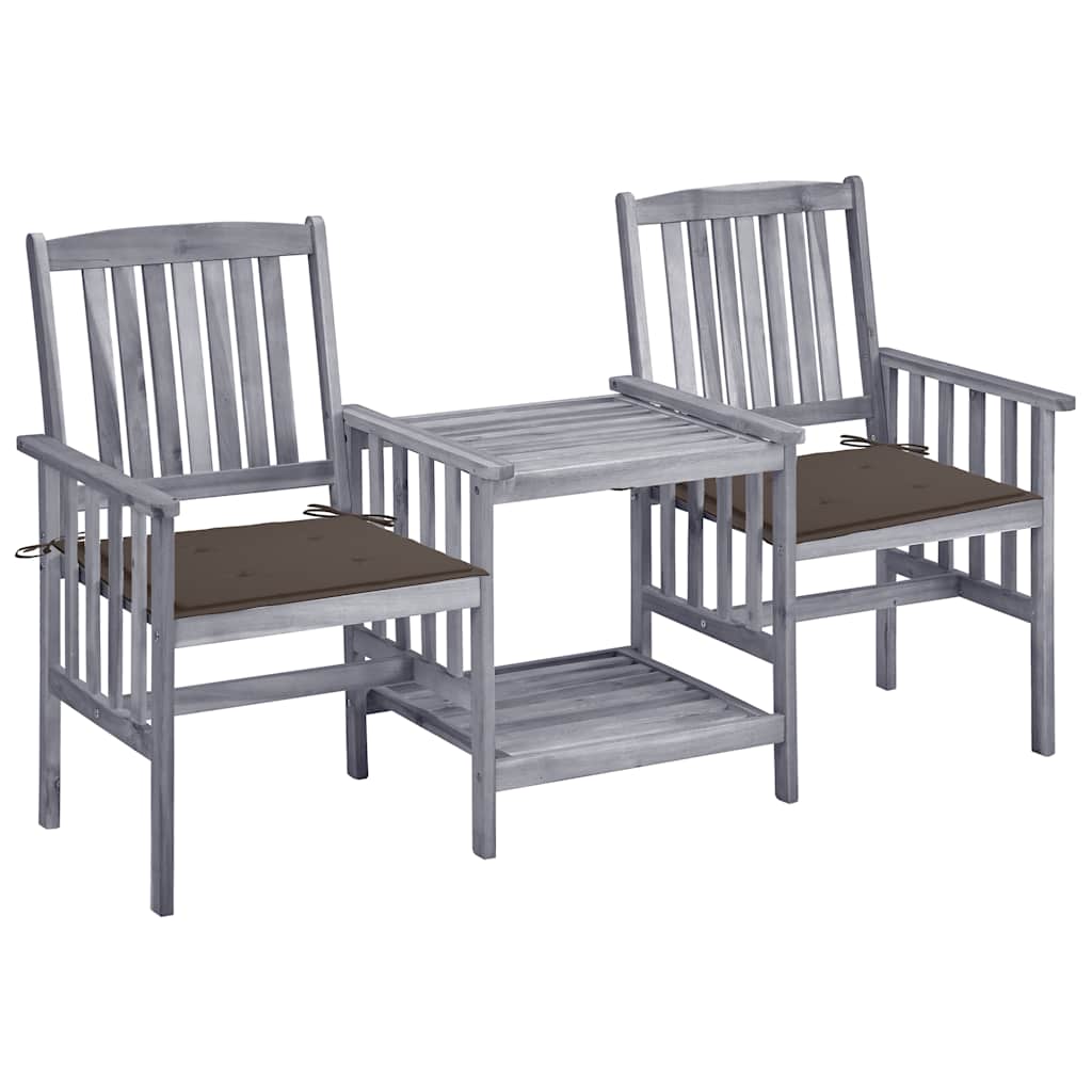 Tuinstoelen met tafeltje en kussens massief acaciahout is nu te koop bij PeponiXL, paradijselijk wonen!
