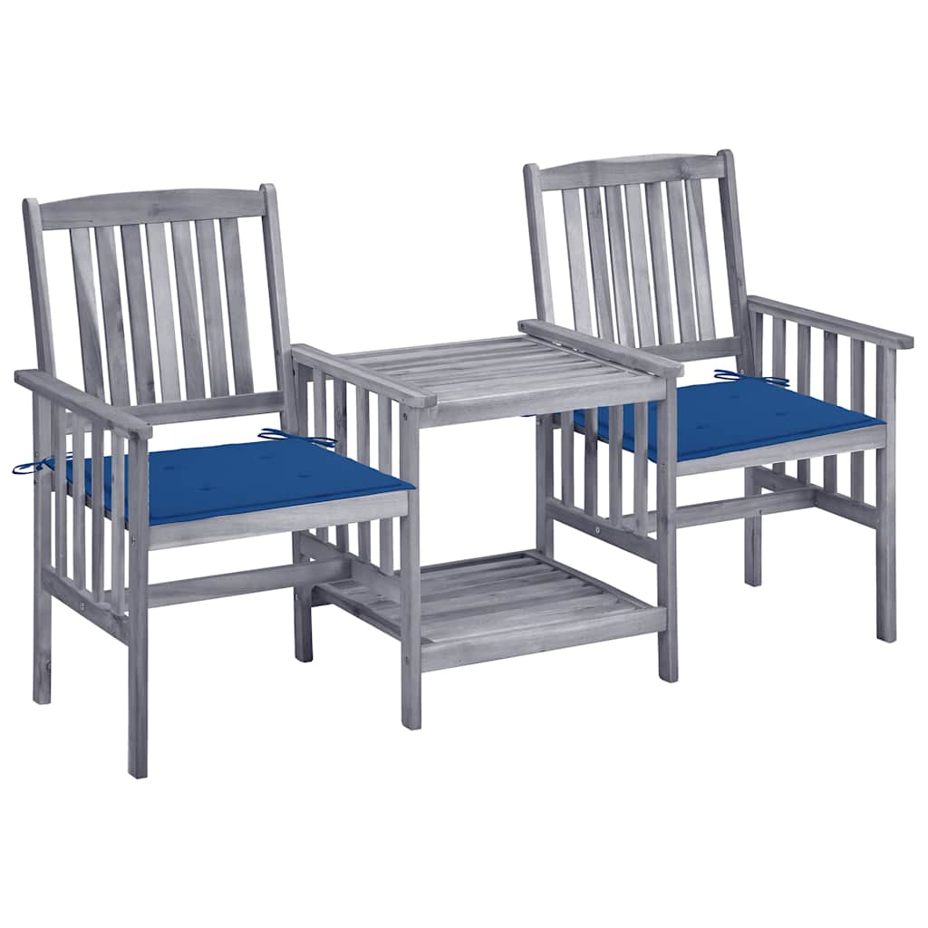 Tuinstoelen met tafeltje en kussens massief acaciahout is nu te koop bij PeponiXL, paradijselijk wonen!
