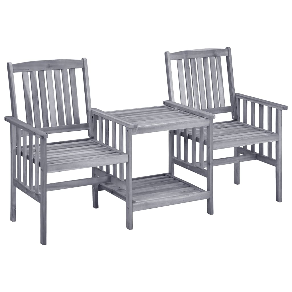 Tuinstoelen met tafeltje en kussens massief acaciahout is nu te koop bij PeponiXL, paradijselijk wonen!