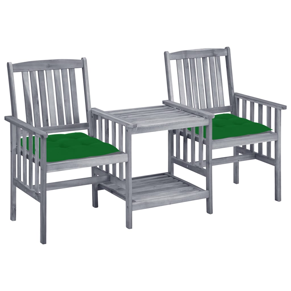 Tuinstoelen met tafeltje en kussens massief acaciahout is nu te koop bij PeponiXL, paradijselijk wonen!