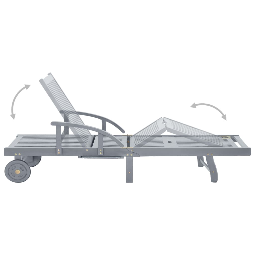 Ligbed met kussen massief acaciahout is nu te koop bij PeponiXL, paradijselijk wonen!