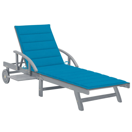 Ligbed met kussen massief acaciahout is nu te koop bij PeponiXL, paradijselijk wonen!