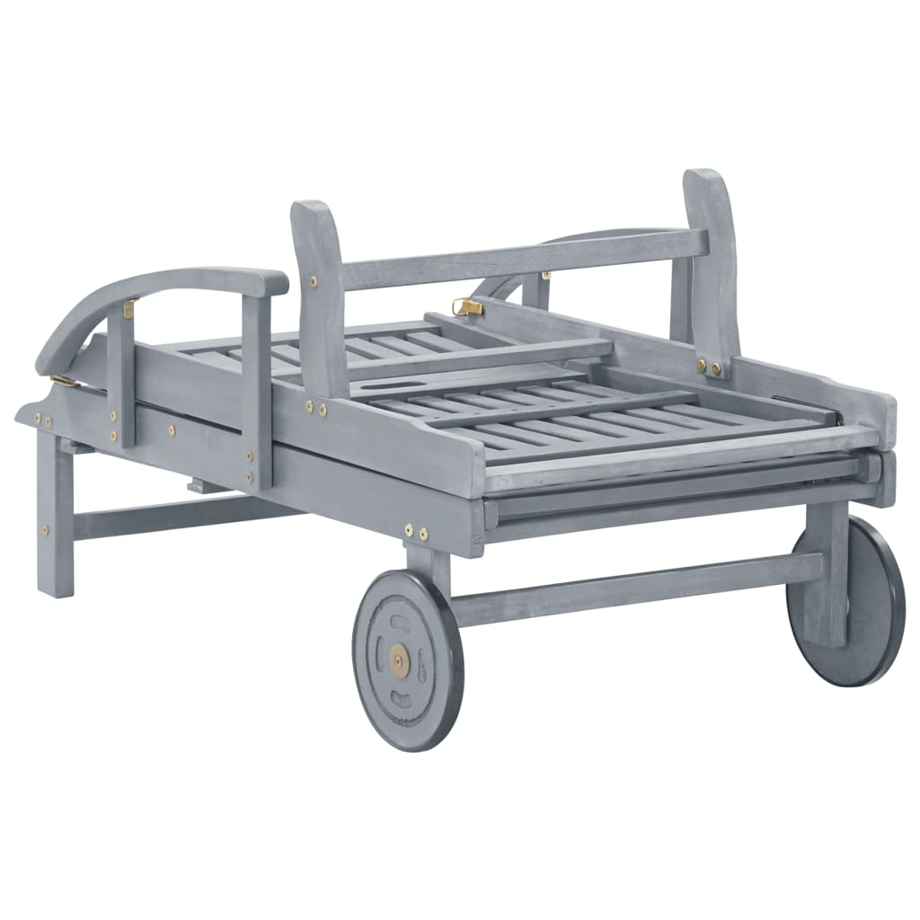 Ligbed met kussen massief acaciahout is nu te koop bij PeponiXL, paradijselijk wonen!