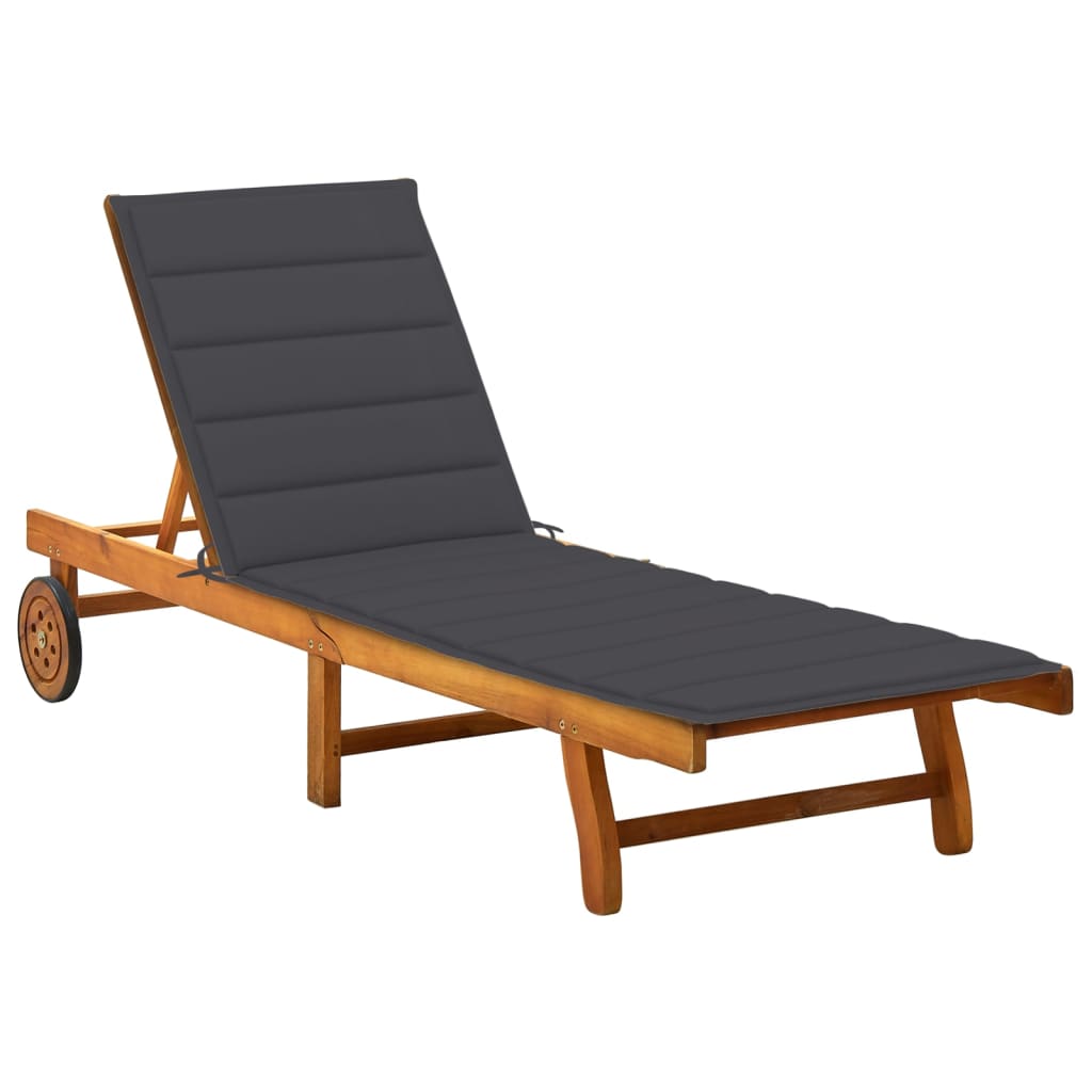 Ligbed met kussen massief acaciahout is nu te koop bij PeponiXL, paradijselijk wonen!