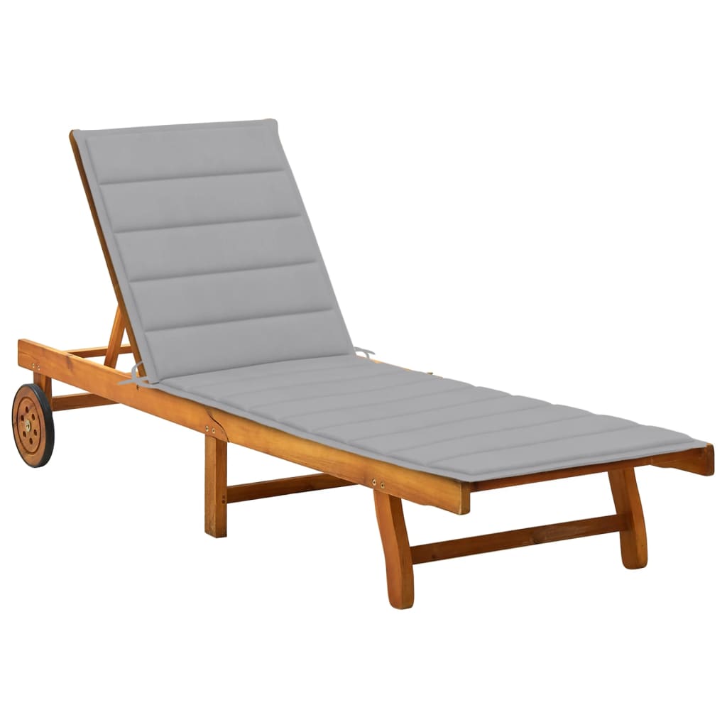 Ligbed met kussen massief acaciahout is nu te koop bij PeponiXL, paradijselijk wonen!
