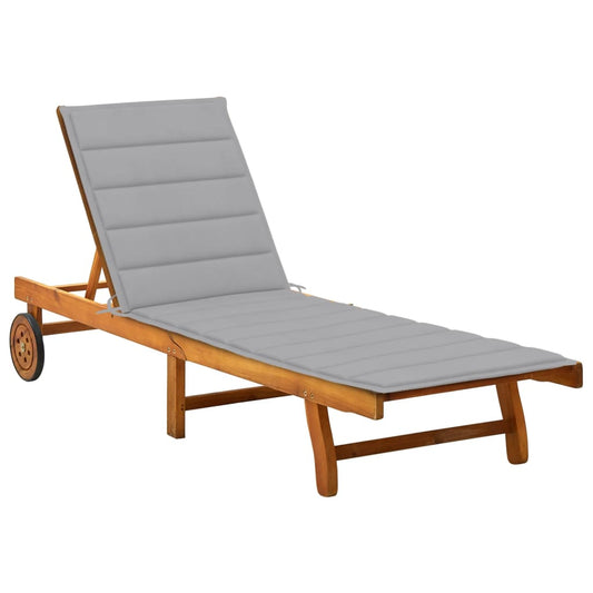 Ligbed met kussen massief acaciahout is nu te koop bij PeponiXL, paradijselijk wonen!