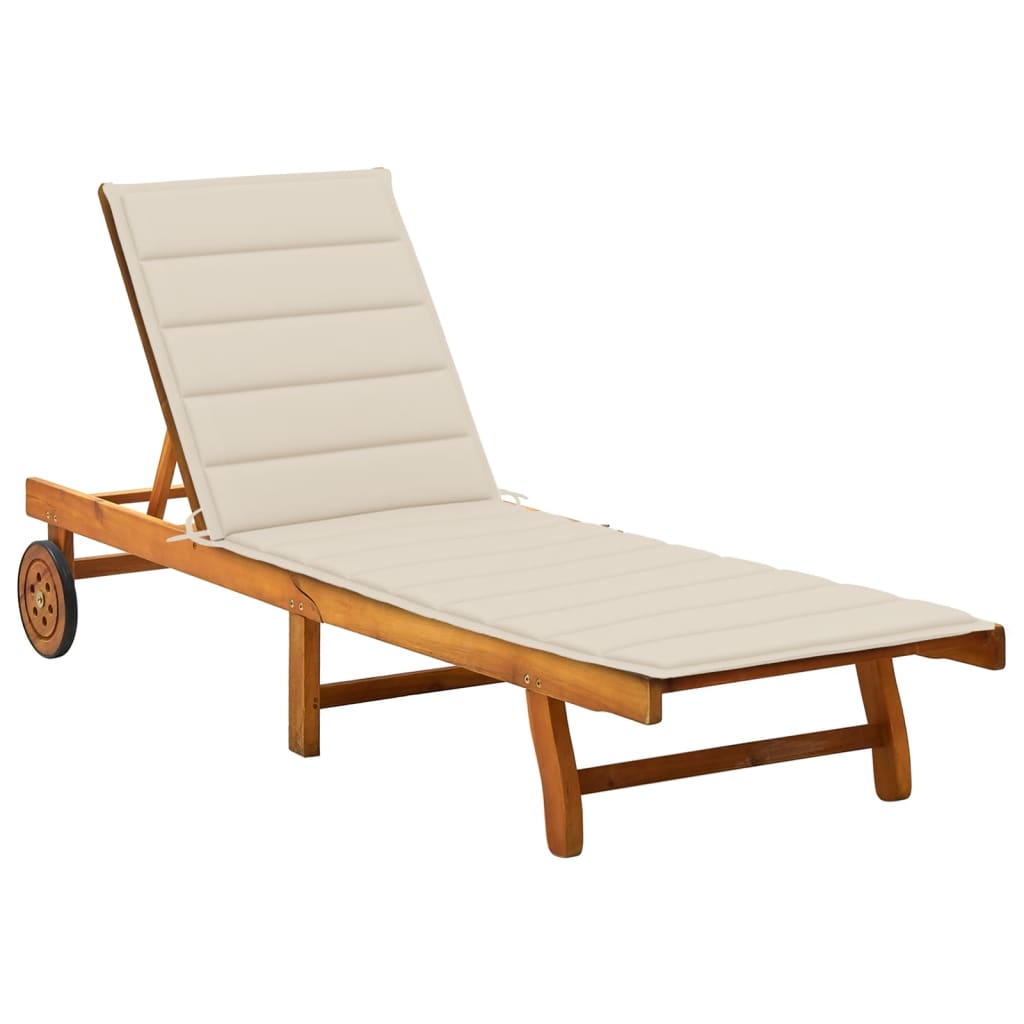Ligbed met kussen massief acaciahout is nu te koop bij PeponiXL, paradijselijk wonen!