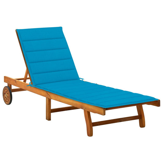 Ligbed met kussen massief acaciahout is nu te koop bij PeponiXL, paradijselijk wonen!
