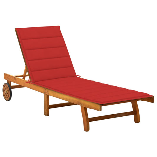 Ligbed met kussen massief acaciahout is nu te koop bij PeponiXL, paradijselijk wonen!