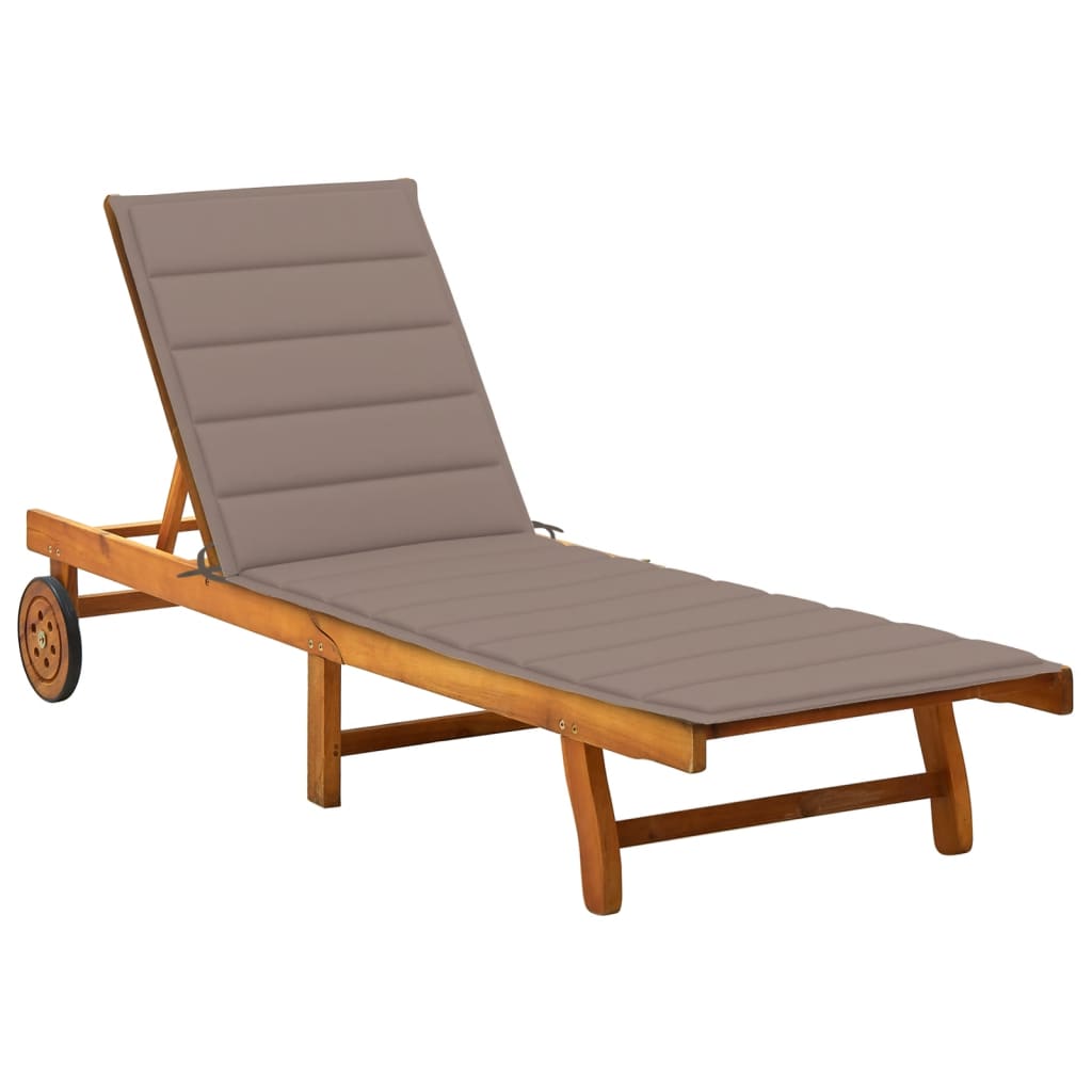 Ligbed met kussen massief acaciahout is nu te koop bij PeponiXL, paradijselijk wonen!
