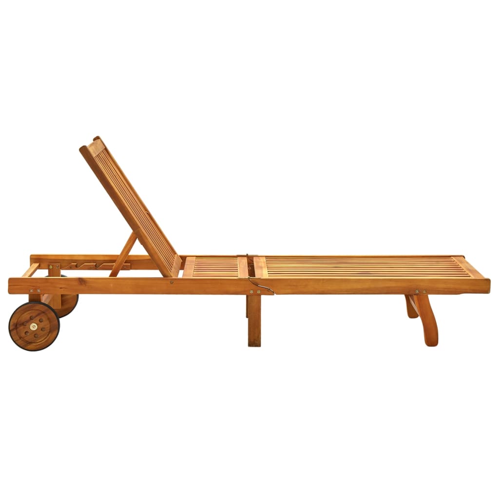 Ligbed met kussen massief acaciahout is nu te koop bij PeponiXL, paradijselijk wonen!