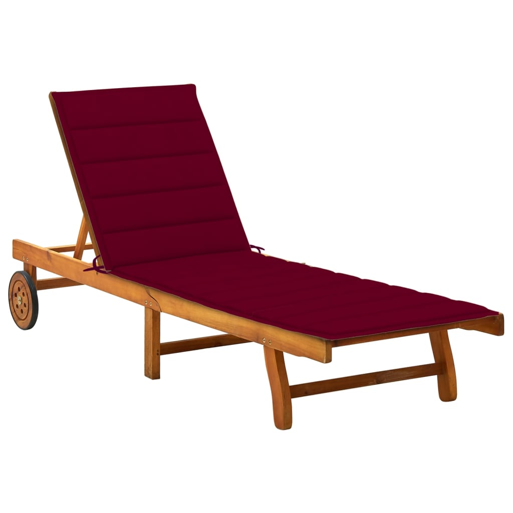 Ligbed met kussen massief acaciahout is nu te koop bij PeponiXL, paradijselijk wonen!