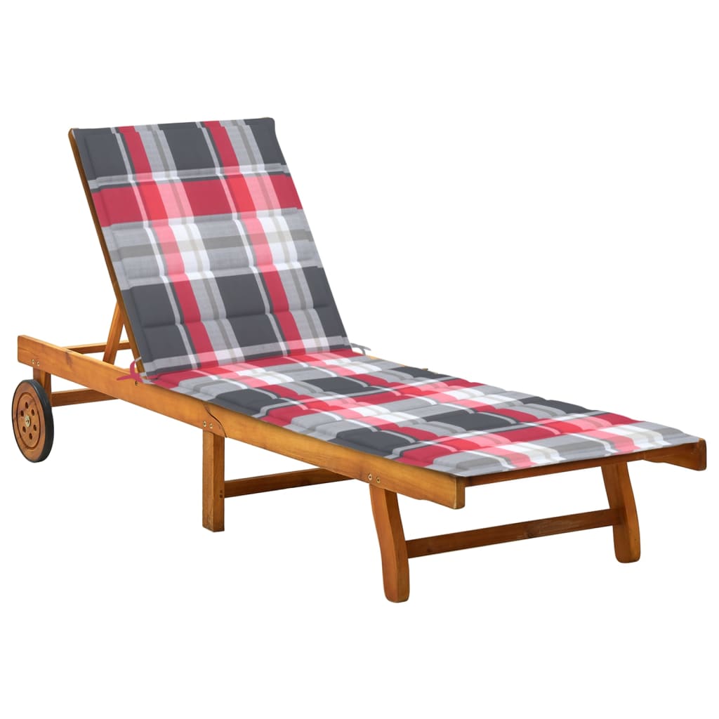 Ligbed met kussen massief acaciahout is nu te koop bij PeponiXL, paradijselijk wonen!