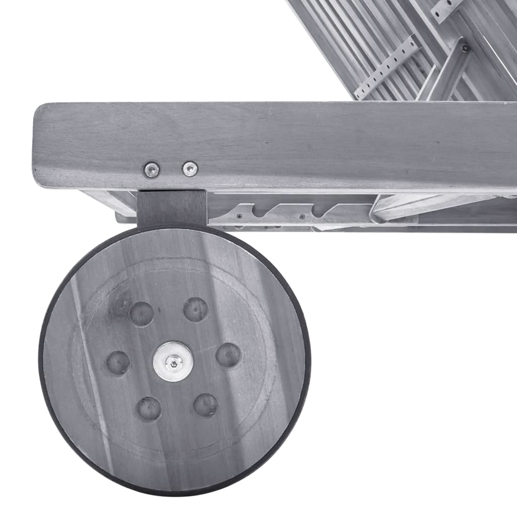 Ligbed 2-persoons met kussens massief acaciahout grijs is nu te koop bij PeponiXL, paradijselijk wonen!