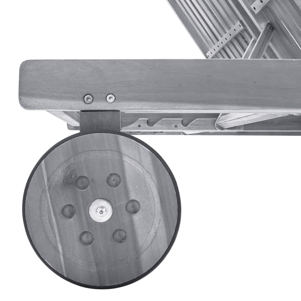 Ligbed 2-persoons met kussens massief acaciahout grijs is nu te koop bij PeponiXL, paradijselijk wonen!